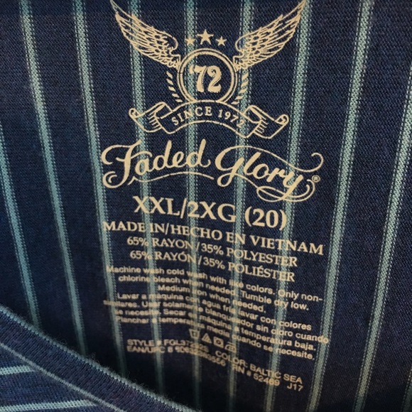 Faded Glory Vneck Long Sleeve Tee Top Plus Size 20 - Picture 2 of 2